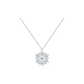 Swarovski Faux Crystal Necklaces Women's White Gold Plated