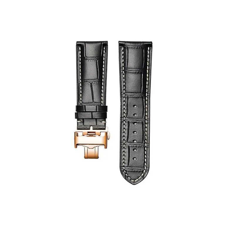 Gangjue Longines Compatibility Watch Band Genuine Leather Material-3