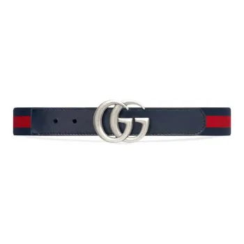 GUCCI Web Double G Buckle Belt