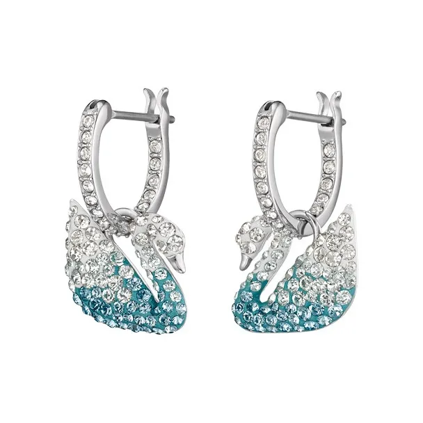 Swarovski Faux Crystal Stone Necklaces Women's Gradient Blue-4