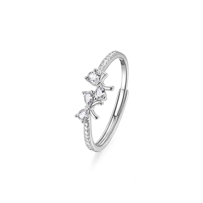 KADER 925 Sterling Silver Rings Unisex Silver-white Gift Box-4