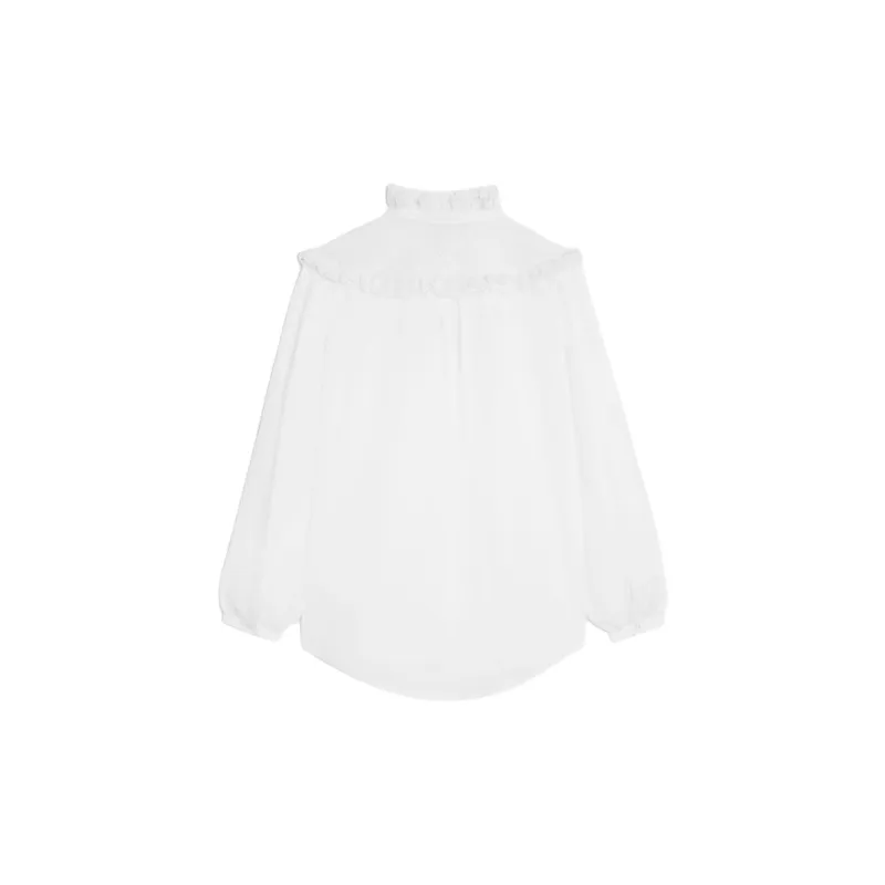 CELINE Embroidered Romy Shirt In Cotton Muslin-1
