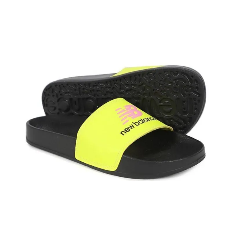 New Balance Abrasion Resistant Slide Slippers Men's Yellow Black-4