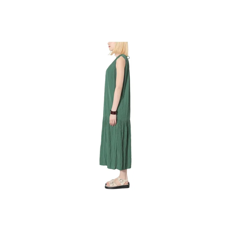 Beams V Neck Washer Dress Sleeveless Dress Women's-8