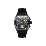 Black Case Black Silver Dial Black Tapes