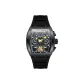 Black Case Black Silver Dial Black Tapes