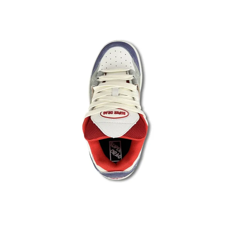 LuzaoT SUPER DRAG Puffy Shoes Anti Slip Wear Resistant Low Top Skateboard Shoes Women's Taro Purple-2