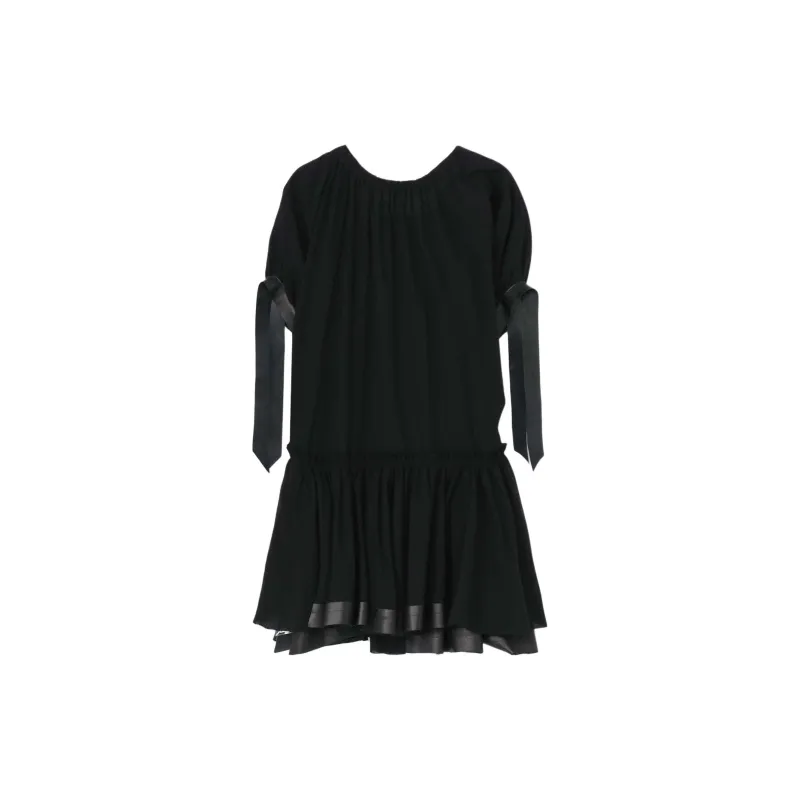 Yohji Yamamoto SS24 Short Sleeved Dresses Women's Black-1
