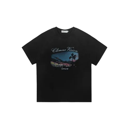 CLIMAX VISION T-Shirts Unisex Washed Black