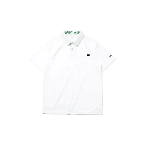 New Era Polo Shirts Unisex White