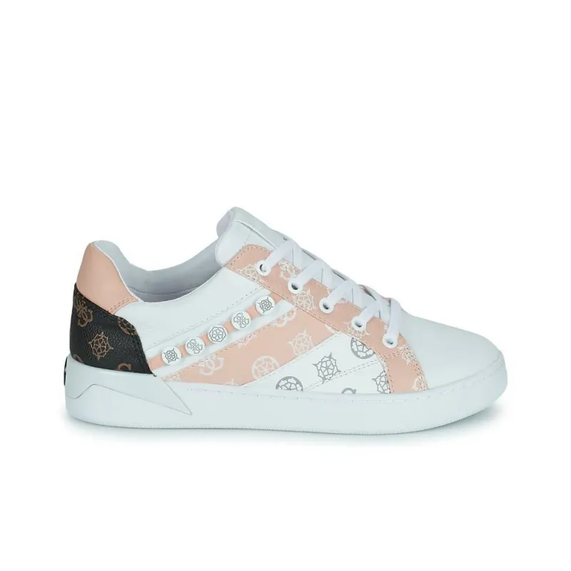 GUESS Abrasion Resistant Low Top Skateboard Shoes Women's White Pink-5