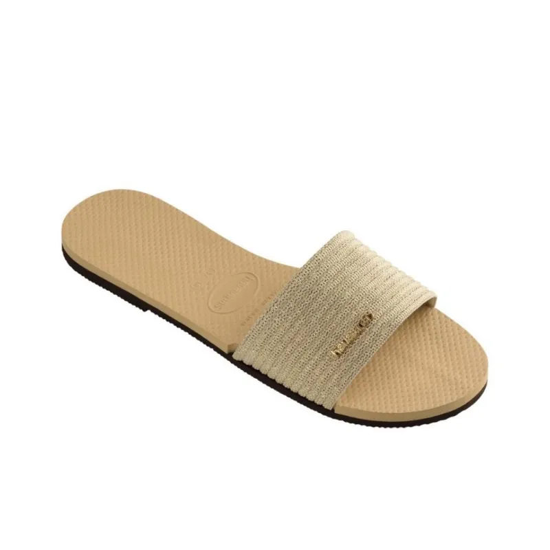 Havaianas Abrasion Resistant Slip Resistant Slide Slippers Women's Yellow-2