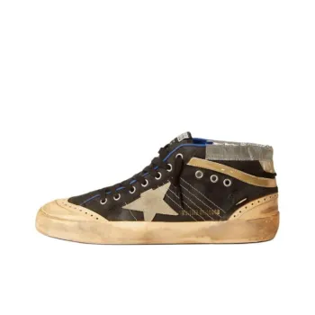 Golden Goose Mid Star Mid-Top Canvas Shoes Women's Black