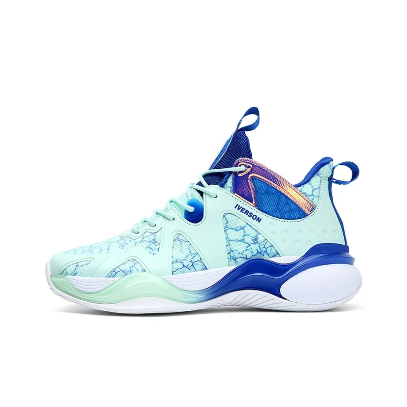 IVERSON I3 Collection Wood Water Fire Earth-Earth Slip-Resistant Breathable Low-Top Basketball Shoes Unisex-5