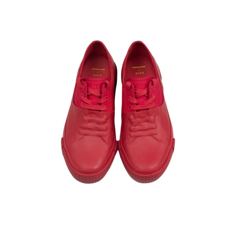 SOUVENIR x Both Galosh Low-Top Canvas Shoes Men's Red-3