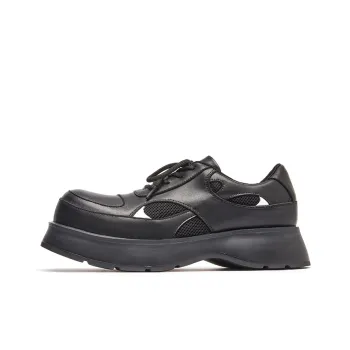 Motorized Population Casual Leather Shoes Men's Black