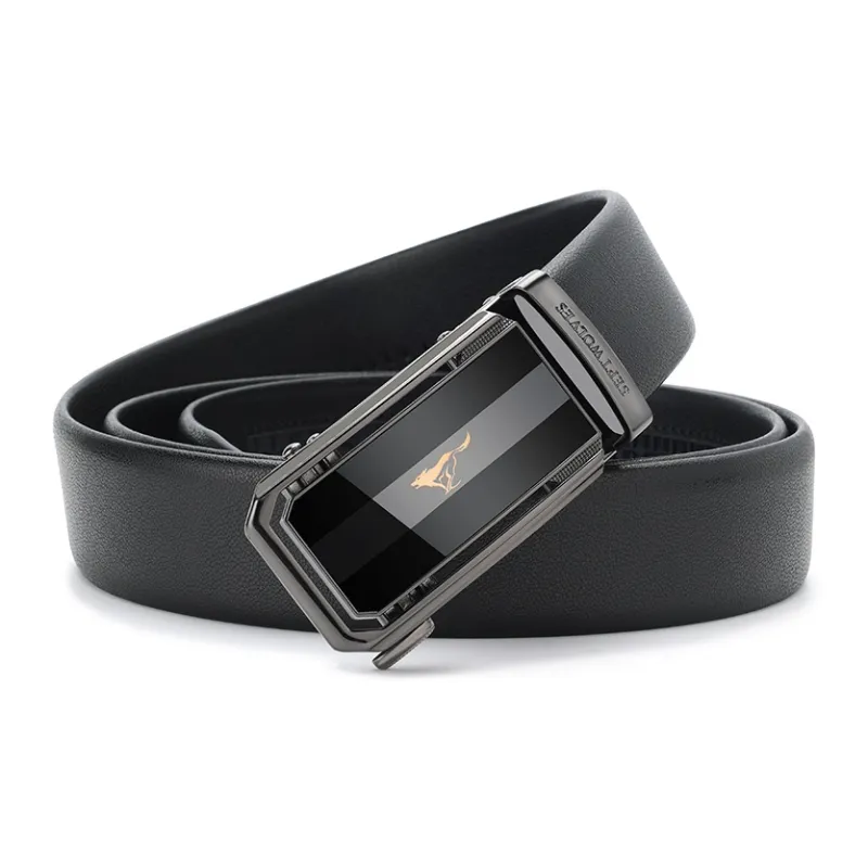 SEPTWOLVES Cow Leather Leather Belts Men's 3.5cm-2