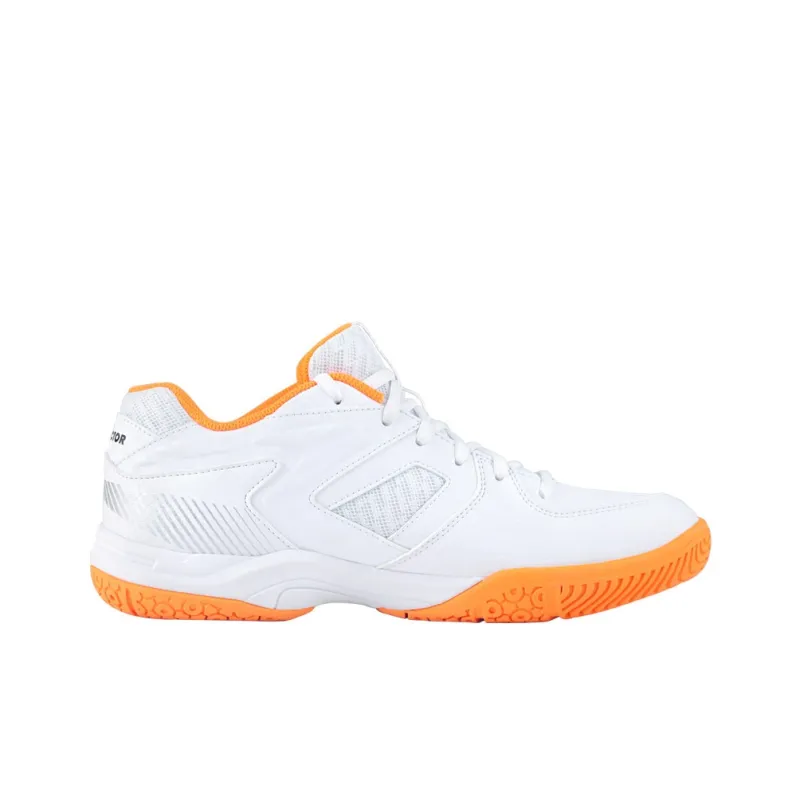 VICTOR Cushioning Breathable Low Top Badminton Shoes Unisex White Orange-1