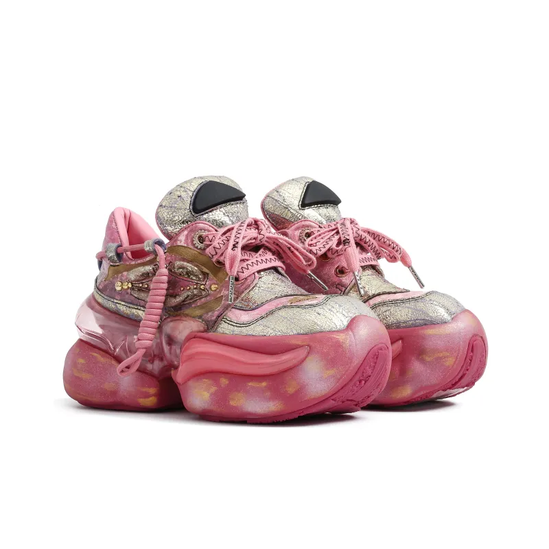VINYVIOLA Cushioned Wear-Resistant Height Increasing Low-Top Chunky Sneakers Women's-32
