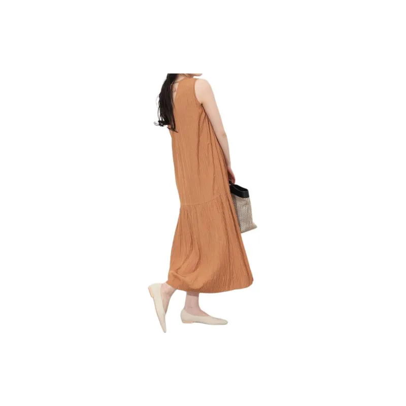 Beams V Neck Washer Dress Sleeveless Dress Women's-4