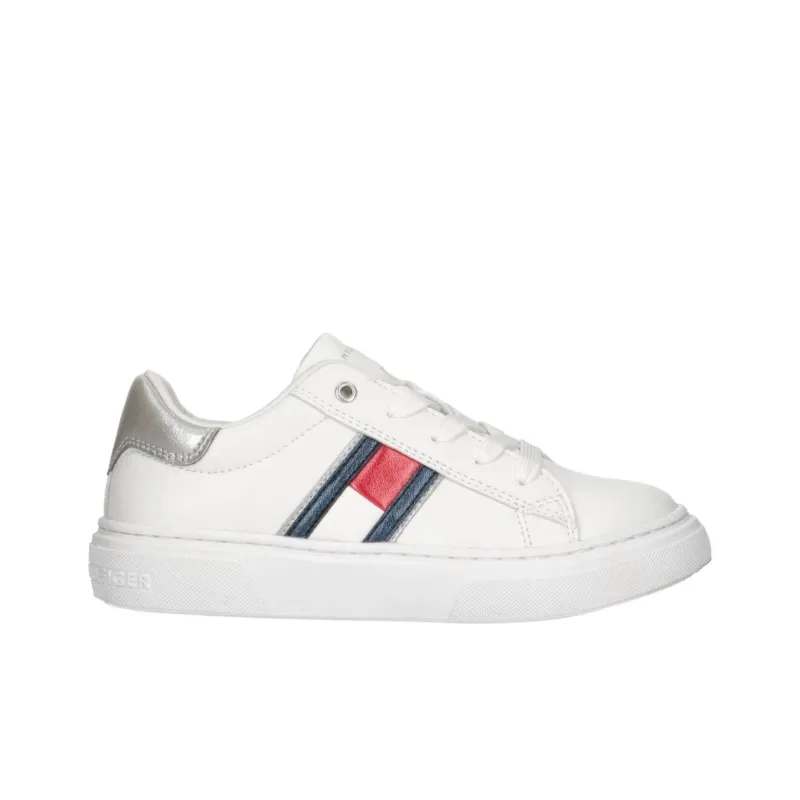 Tommy Hilfiger Low Top Skateboard Shoes 3cm Women's White-1