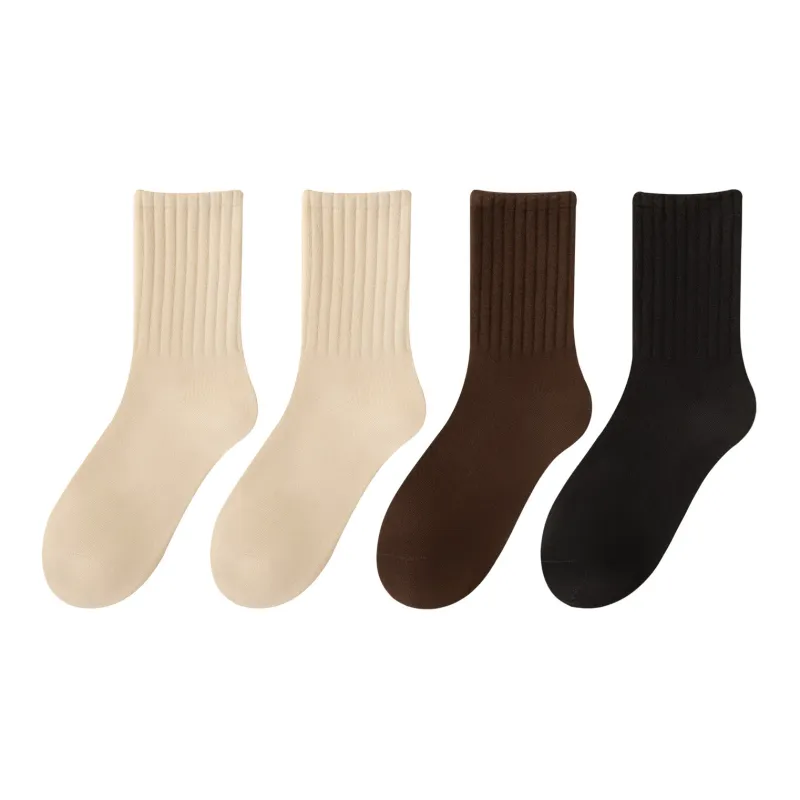 XXLLG Mid Calf Socks Women's 4 Pack-11