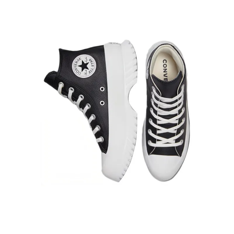 Converse Chuck Taylor All Star Lugged 2.0 Leather High 'Black White'-3