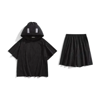 Same Language Pajama Set Men's Carbon Black Wood Grain