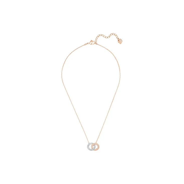 Swarovski Dextera Rose Gold Plated Necklaces Women's White/Rose Gold Tone Plated-1