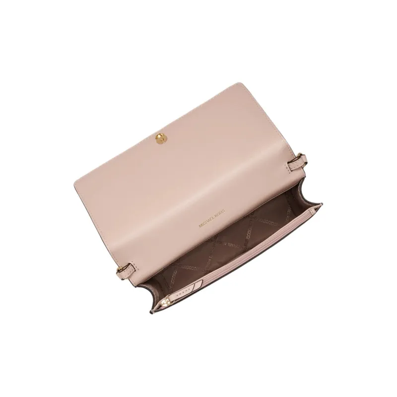 MICHAEL KORS Jet Set Cow Leather With Artificial Leather Shoulder Bag, Crossbody Bag Medium Size Women's Nude Pink-2