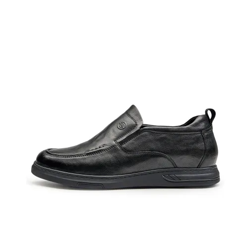 GOG Genuine Leather Slip on Casual Shoes Men's Black