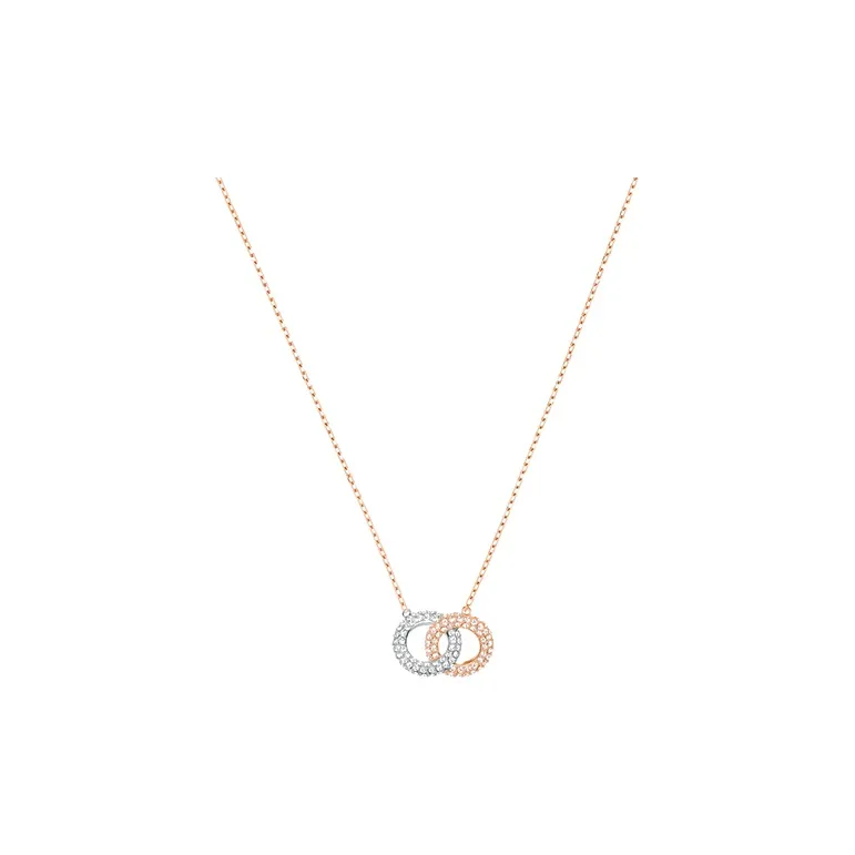 Swarovski Dextera Rose Gold Plated Necklaces Women's White/Rose Gold Tone Plated-0