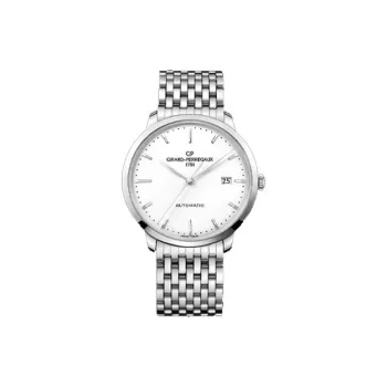GP Automatic Mechanical Movement Men's Watches Watch 40mm Silver Dial Stainless Steel Case Steel Strap