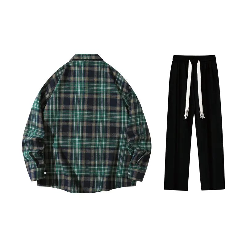 LA'T.WEEKEND Long Sleeved Shirts Matching Sets Unisex-4