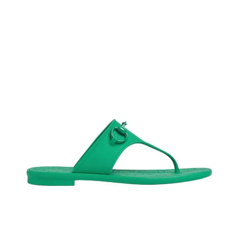 GUCCI Slip Resistant Flip Flops Women's Green-1