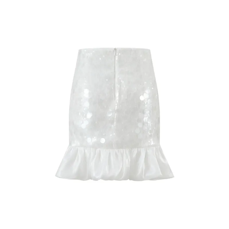 Three Quarters Casual Short Skirts Women's White-2