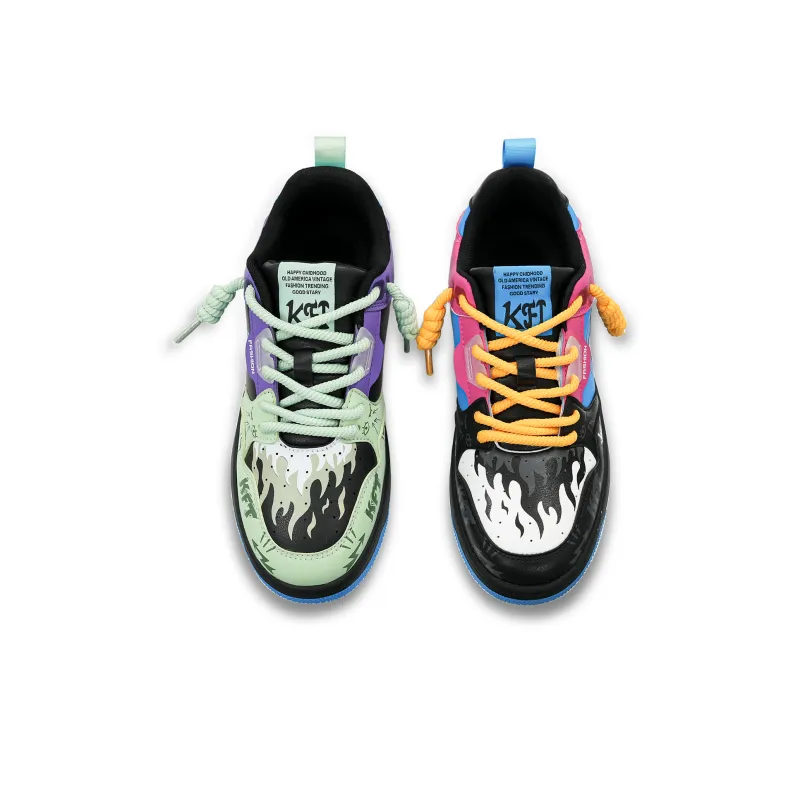 KFT Anti Slip Wear Resistant Low Top Skateboard Shoes Unisex-11