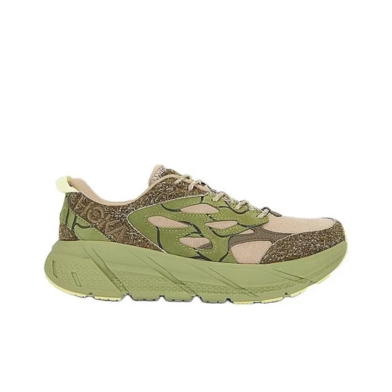 HOKA ONE ONE Clifton LS Anti Slip Wear Resistant Low Top Running Shoes Men's Green-1