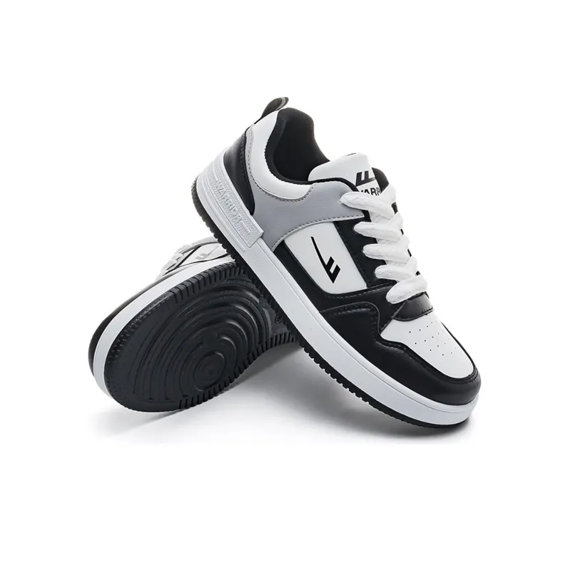 Warrior Slip Resistant Cushioning Wear Resistant Lightweight Breathable Low Top Skateboard Shoes Unisex Ecru-2