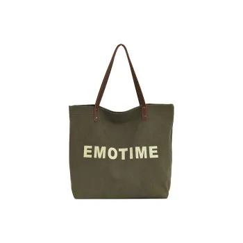 Boniu Canvas Tote Bag Shopping Bag Canvas Bag Shoulder Bag Women's Army Green/khaki