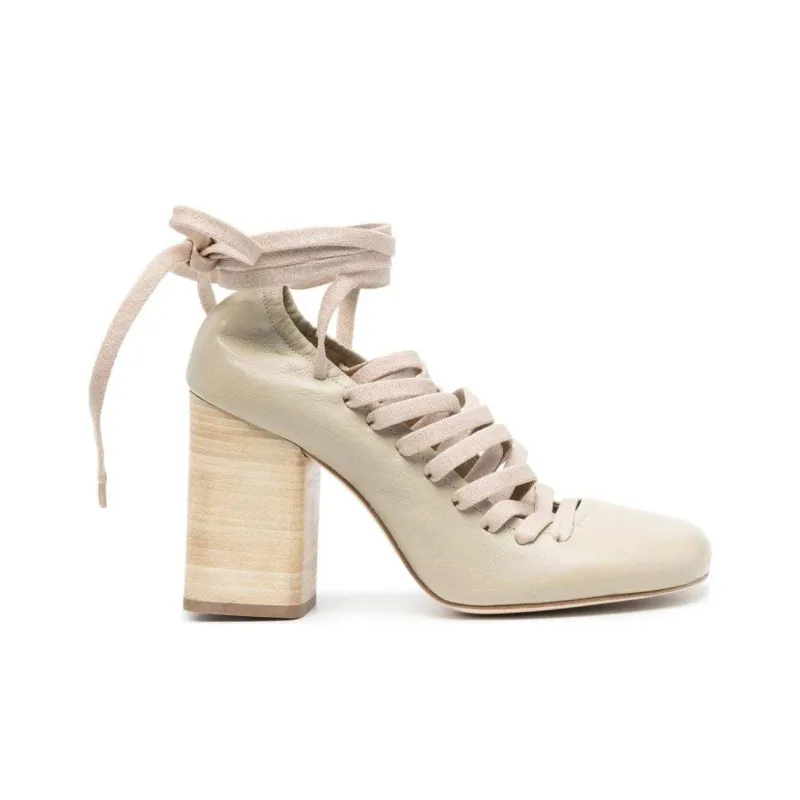 Lemaire 90mm Lace up Pumps-1