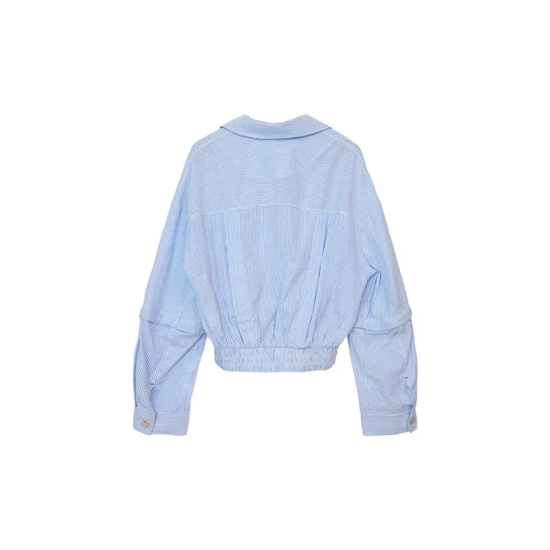ULD Jackets Coats Unisex Blue White Stripes-1