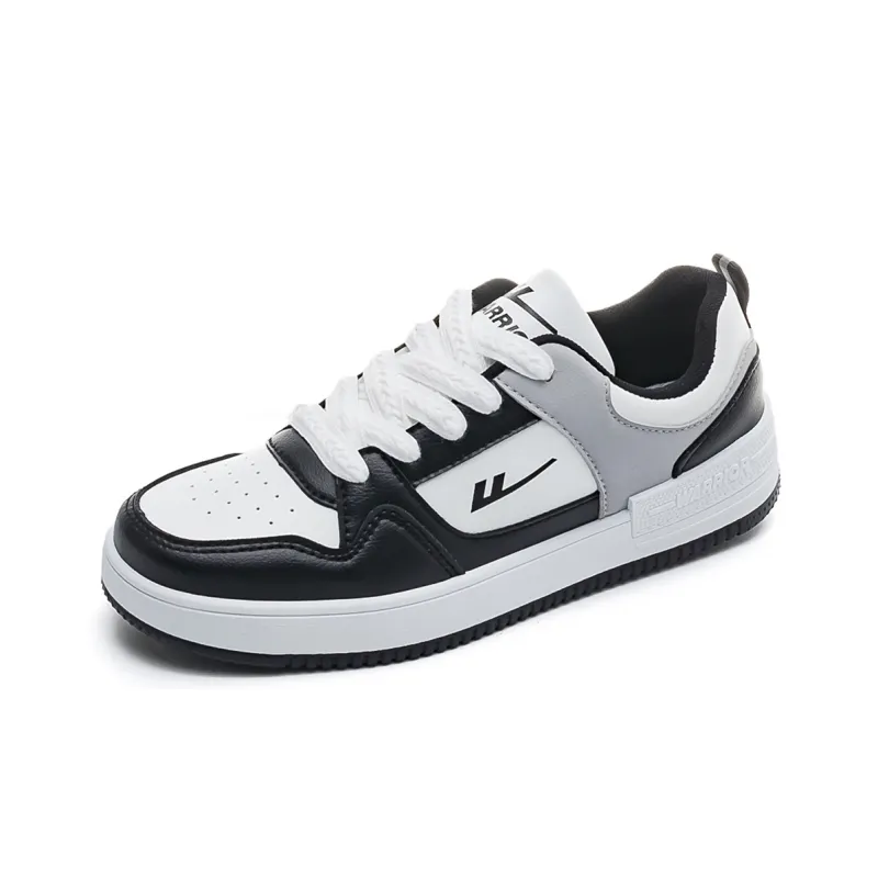 Warrior Slip Resistant Cushioning Wear Resistant Lightweight Breathable Low Top Skateboard Shoes Unisex Ecru-1