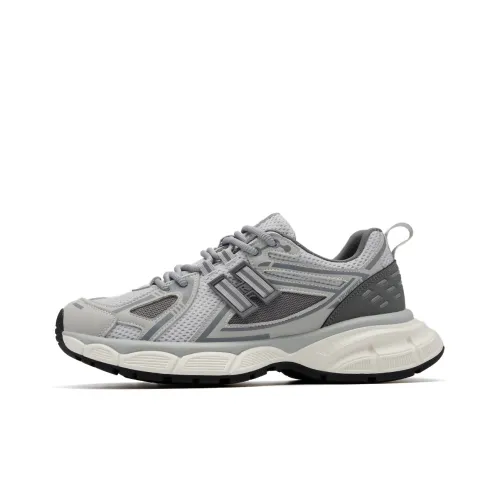 TRUMPPIPE Chunky Sneakers Men Low-Top Gray