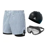 Swimming Shorts+Large Frame Swim Goggles+Swimming Cap