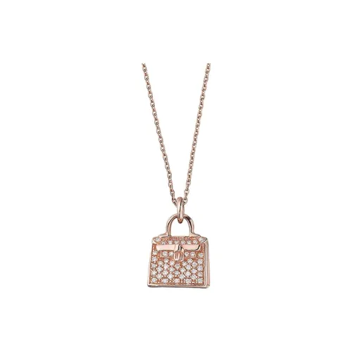 HERMES Kelly Amulette Necklaces Women's Rose Gold