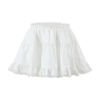 Three Quarters Casual Short Skirts Women's White
