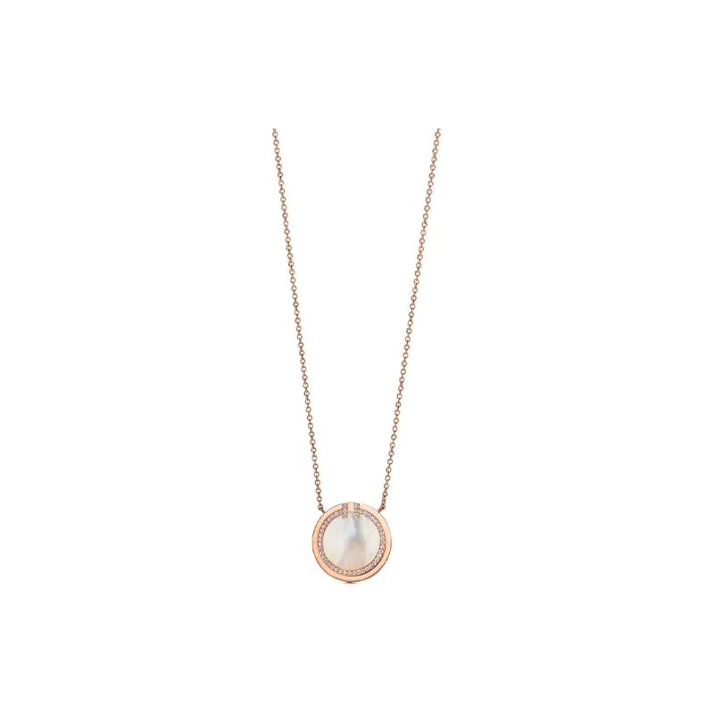 TIFFANY & CO. T 18K Rose Gold Necklaces Women's-0