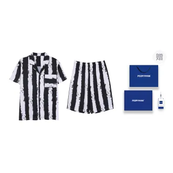 Floating Light Islands Pajama Set Unisex Gift Box Set Black