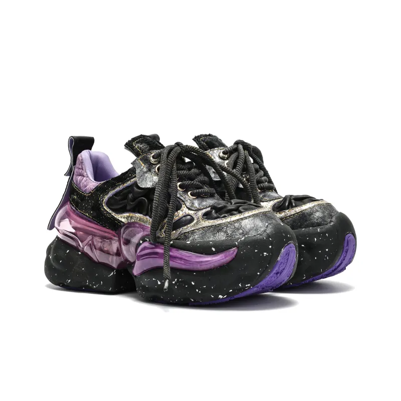 VINYVIOLA Cushioned Wear-Resistant Height Increasing Low-Top Chunky Sneakers Women's-2